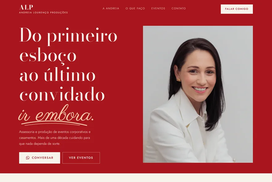 Site da ALP, assessoria e produção de eventos